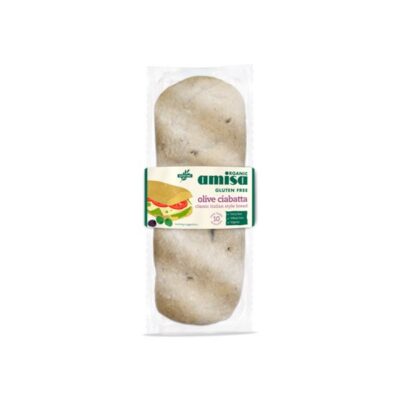 Amisa Organic Olive Ciabatta Gluten Free