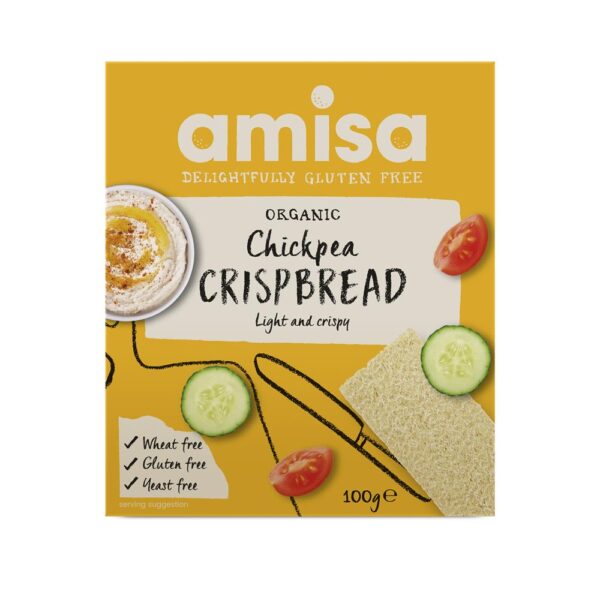 Amisa Organic Chickpea Crispbread 100g (Min. 4)