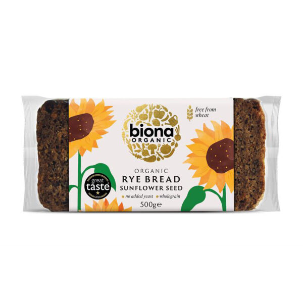 Biona Organic Rye Bread with Sunflower Seed 500g