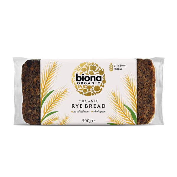 Biona Organic Wholemeal Rye Bread 500g