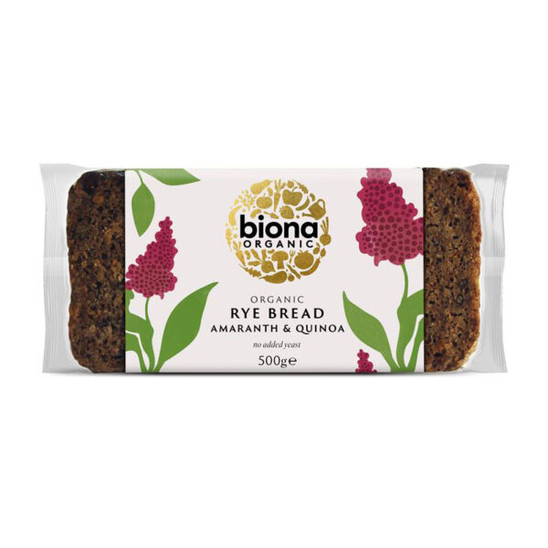 Biona Organic Amaranth Quinoa Rye Bread 500g X 7