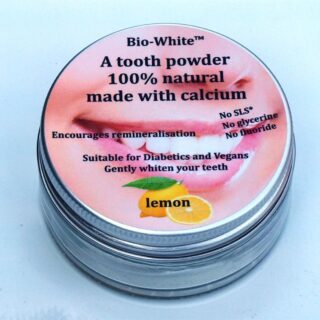 Bio-White Organic Tooth Powder Lemon Glass Jar