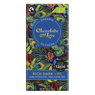 Chocolate and Love Rich Dark Organic FairTrade Dark Chocolate 71%