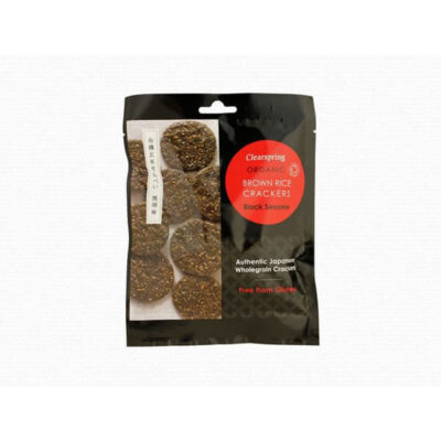 Clearspring Organic Brown Rice Crackers Black Sesame