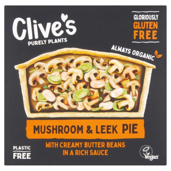 Clive's Gluten Free Mushroom & Leek Pie 235g|Clive's Gluten Free Mushroom & Leek Pie 235g