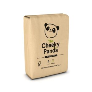 Cheeky Panda Plastic Free Ultra Sustainable Bamboo Toilet Roll 4 Pack