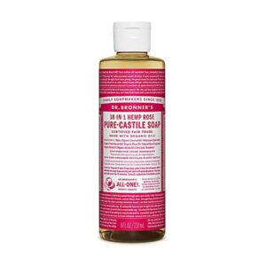 Dr Bronner Rose Castile Liquid Soap 237ml