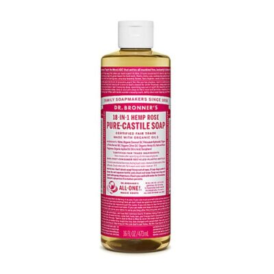 Dr Bronner Rose Castile Liquid Soap