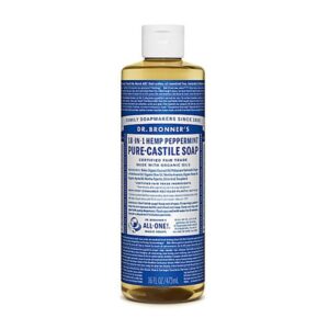 Dr Bronner Peppermint Castile Liquid Soap 473ml