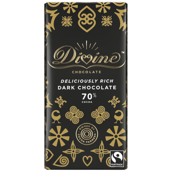 Divine Chocolate 70% Dark Chocolate 90g
