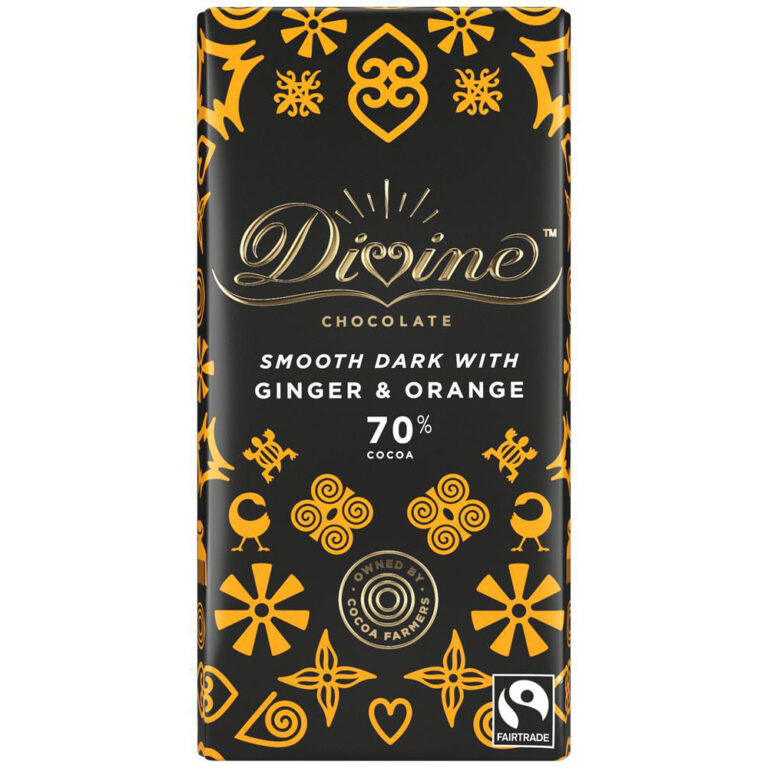 Divine Chocolate Dark Chocolate Ginger & Orange