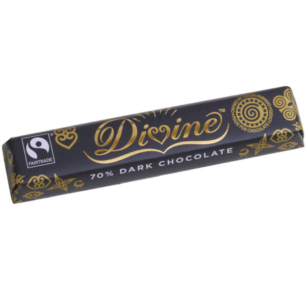 Divine Chocolate 70% Dark Chocolate 40g (Min. 10)|Divine Chocolate 70% Dark Chocolate 40g  (Min. 10)