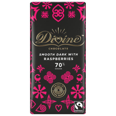 Divine Chocolate Dark Chocolate with Raspberries