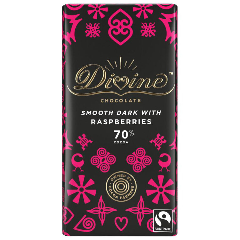 Divine Chocolate Dark Chocolate with Raspberries