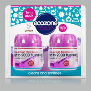 Ecozone Forever Flush 2000 Flushes Twin Pack - Purple