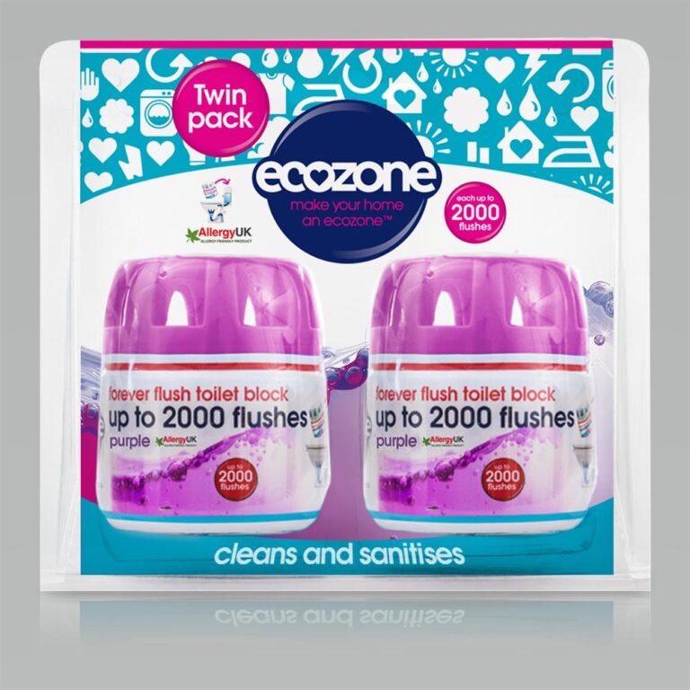 Ecozone Forever Flush 2000 Flushes Twin Pack - Purple