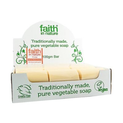 Faith in Nature Orange Soap Unwrapped 18 Box