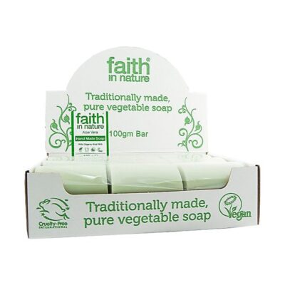 Faith in Nature Aloe Vera Soap Unwrapped 18 Box