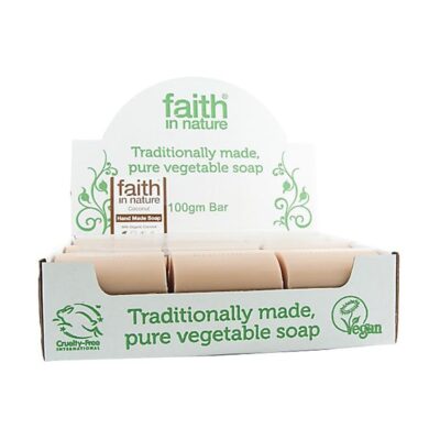 Faith in Nature Coconut Soap Unwrapped 18 Box