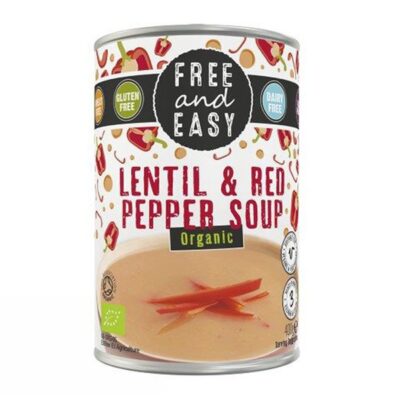 Free & Easy Organic Lentil & Red Pepper Soup