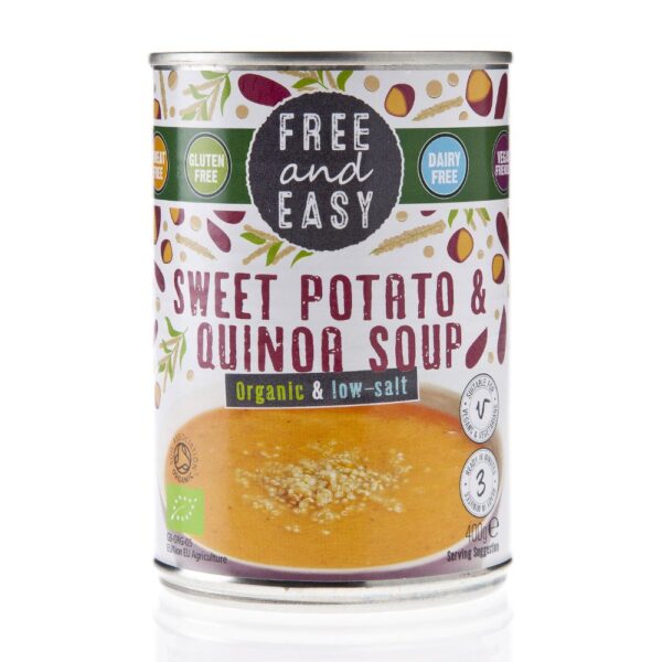 Free & Easy Organic Low Salt Sweet Potato & Quinoa Soup 400g