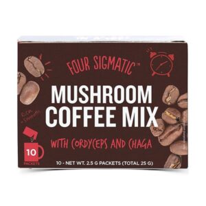 Four Sigma Foods Mushroom Coffee with Cordyceps & Chaga 10 Sachets