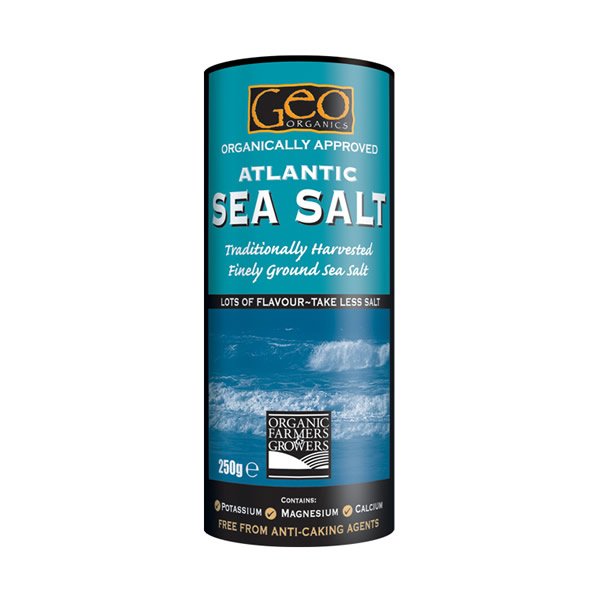 Geo Organics Organically Approved Atlantic Sea Salt Shaker 500g
