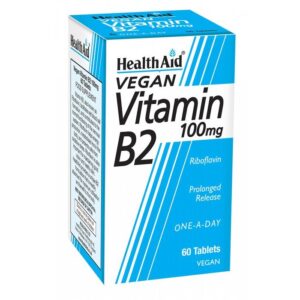 HealthAid Vitamin B2 (Riboflavin) 100mg Prolonged Release 60 Tablets