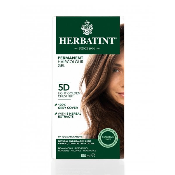 Herbatint Light Gold Chestnut Hair Colour 5D 150ml