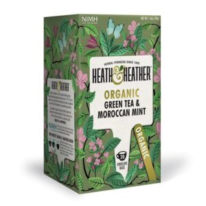 Heath & Heather Organic Green Tea & Moroccan Mint 20 Bags