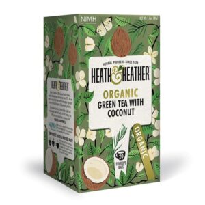 Heath & Heather Organic Green Tea & Coconut 20 Bags