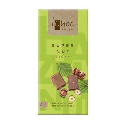 iChoc Crunchy Hazelnut Chocolate Vegan Organic