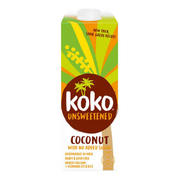 Koko Dairy Free Unsweetened Milk UHT 1L