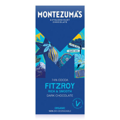 Montezuma's FitzRoy Organic 74% Dark Chocolate 90g Bar