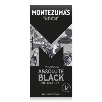 Montezumas Chocolate Dark Chocolate Absolute Black 100% Cocoa
