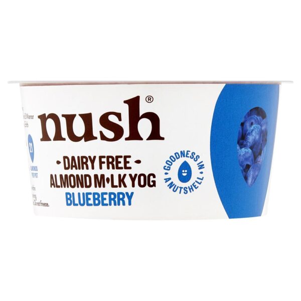 Nush Almond Milk Yoghurt Blueberry 120g (Min. 2)|Nush Almond Milk Yoghurt Blueberry 120g|