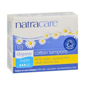 Natracare Organic Non Applicator Tampons Super 10 Pieces