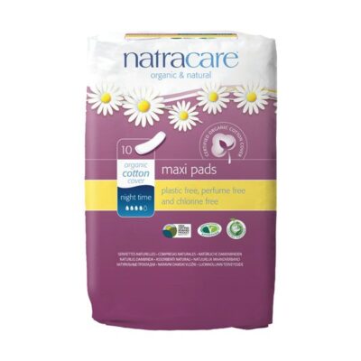 Natracare Organic Maxi Pads Night Time 10 Box