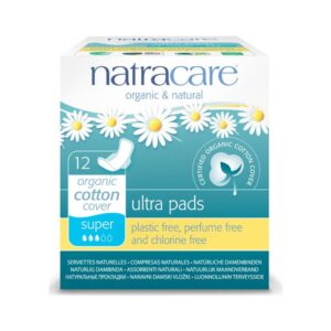 Natracare Organic Ultra Pads Super with Wings 12 Pieces