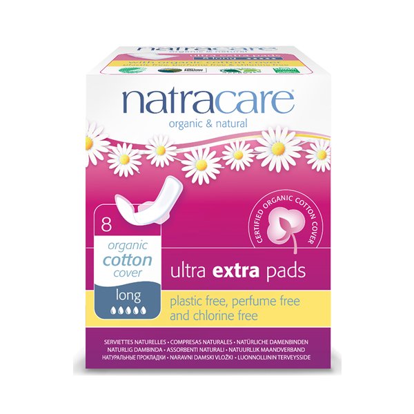 Natracare Organic Ultra Extra Pads Long 8 Pads