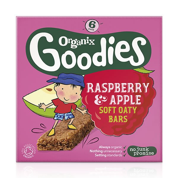Organix Goodies Apple & Raspberry Cereal Bar 6x30g