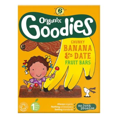 Organix Chunky Fruit Bars Date & Banana 6x17g