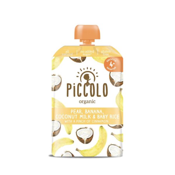 Piccolo Banana Coconut & Baby Rice with a Pinch of Cinnamon 100g X 5|Piccolo Banana Coconut & Baby Rice with a Pinch of Cinnamon 100g (Min. 5)