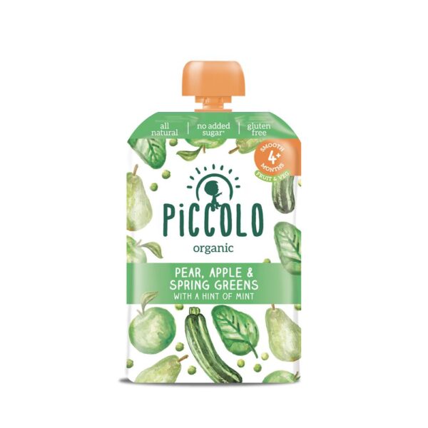 Piccolo Organic Baby Food Spring Greens 100g X 5|Piccolo Organic Baby Food Spring Greens 100g  (Min. 5)