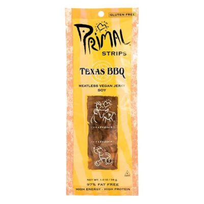 Primal Spirit Vegan Gluten Free Jerky Strips Tex BBQ