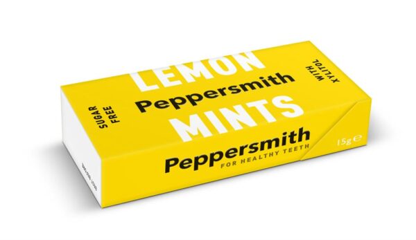 Peppersmith Lemon & Peppermint Mints 15 g X 12|*On Offer* Peppersmith Lemon & Peppermint Mints 15 g  (Min. 12)