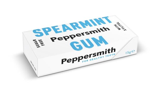 Peppersmith Spearmint 100% Xylitol Gum 15g X 12|*On Offer* Peppersmith Spearmint 100% Xylitol Gum 15g  (Min. 12)