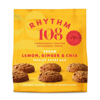 Rhythm 108 Ooh-la-la Tea Biscuit Lemon Ginger Chia Sharing Bag