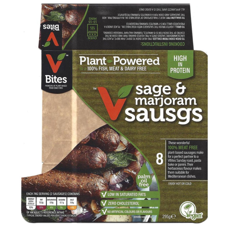 VBites Vegi Deli Ready To Eat Sage and Marjoram Sausages