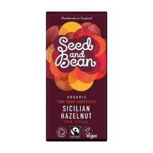 *On Offer* Seed & Bean Dark Chocolate 58% Hazelnut Organic & FairTrade 85g